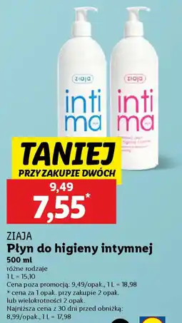 Lidl Ziaja płyn do higieny intymnej oferta