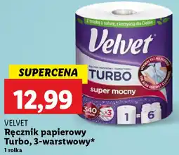 Lidl Velvet ręcznik papierowy turbo, 3-warstwowy oferta