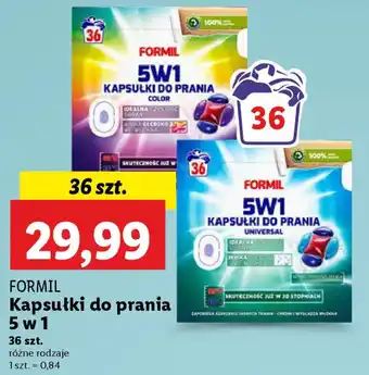 Lidl Formil kapsułki do prania 5w1 oferta