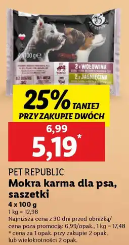 Lidl Pet republic mokra karma dla psa, saszetki oferta