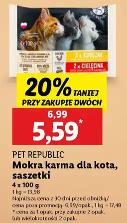 Lidl Pet republic mokra karma dla kota, saszetki oferta