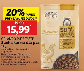 Lidl Orlando pure taste sucha karma dla psa oferta