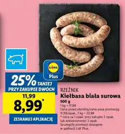 Lidl Kiełbasa biała surowa Rzeźnik codzienna dostawa oferta