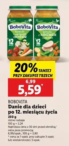 Lidl Potrawka z kurczakiem i szpinakiem Bobovita oferta