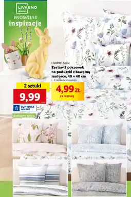 Lidl Zestaw 2 poszewek na poduszki z bawełną renforcé oferta