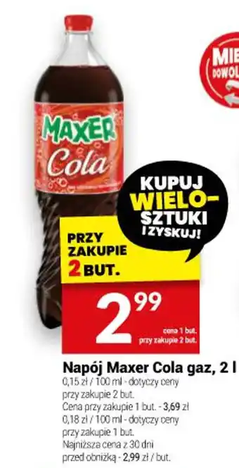 Twój Market Napój Maxer Cola gaz oferta