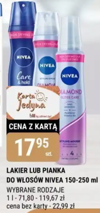 bi1 Lakier lub pianka do włosów nivea oferta