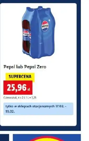 Lidl Pepsi lub Pepsi Zero oferta