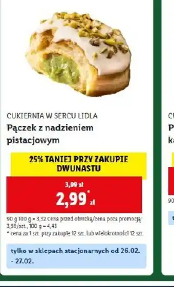 Lidl Pączek z nadzieniem pistacjowym oferta