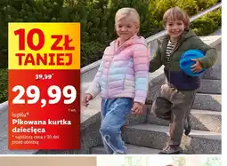 Lidl Pikowana kurtka dziecięca lupilu oferta