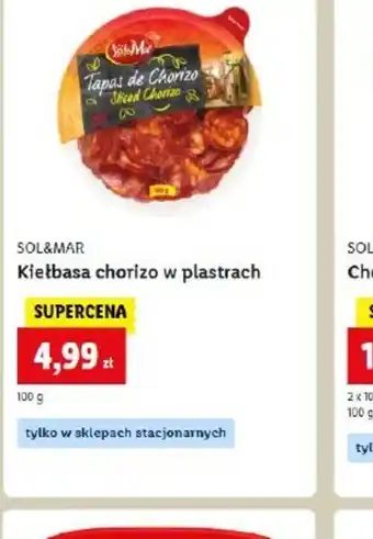 Lidl Kiełbasa chorizo w plastrach oferta