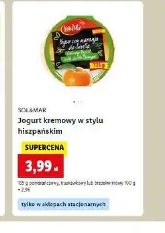 Lidl Jogurt kremowy w stylu hiszpańskim Sol & Mar oferta