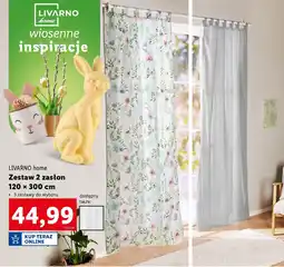 Lidl LIVARNO home Zestaw 2 zasłon oferta