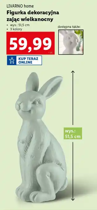 Lidl LIVARNO home Figurka dekoracyjna zając wielkanocny oferta