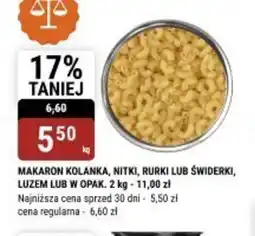 bi1 Makaron kolanka, nitki, rurki lub świderki oferta