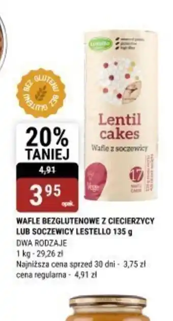 bi1 Wafle bezglutenowe z ciecierzycy lub soczewicy Lestello oferta