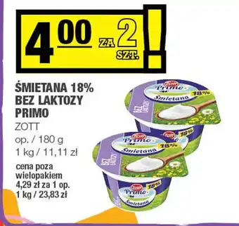 Spar Śmietana 18% bez laktozy primo zott oferta