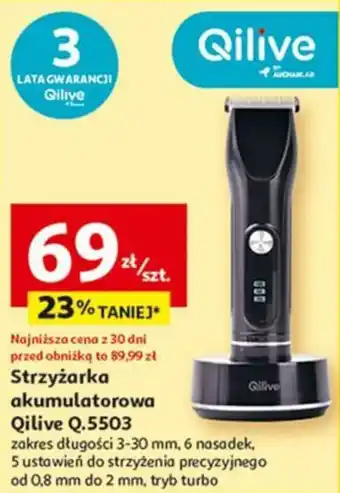 Auchan Strzyżarka akumulatorowa Qilive Q.5503 oferta