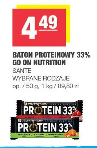 Spar Baton proteinowy 33% go on nutrition sante oferta