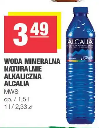 Spar Woda mineralna naturalnie alkaliczna alcalia mws oferta