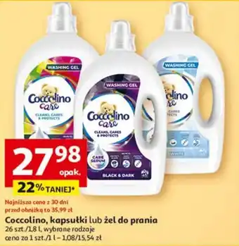 Auchan Coccolino, kapsułki lub żel do prania oferta