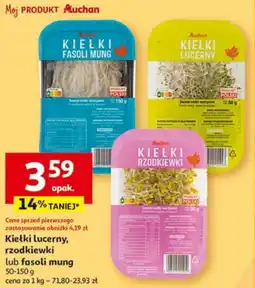 Auchan Kiełki lucerny, rzodkiewki lub fasoli mung oferta