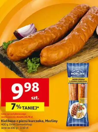 Auchan Kiełbasa z piersi kurczaka, Morliny oferta