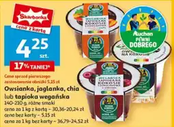 Auchan Owsianka, jaglanka, chia lub tapioka wegańska oferta