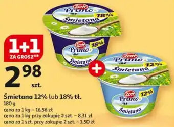 Auchan Śmietana 12% lub 18% tł. oferta