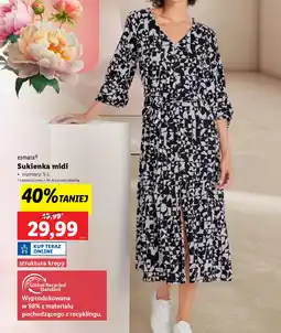 Lidl Esmara sukienka midi oferta