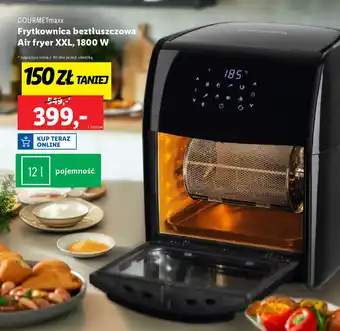 Lidl GOURMETmaxx Frytkownica beztłuszczowa Air fryer XXL, 1800 W oferta