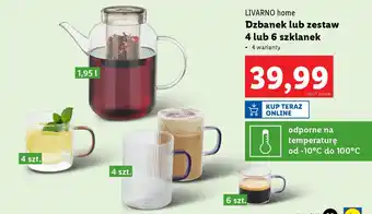 Lidl LIVARNO home Dzbanek lub zestaw 4 lub 6 szklanek oferta