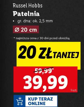 Lidl Russel Hobbs Patelnia oferta