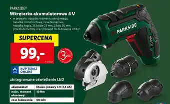 Lidl PARKSIDE Wkrętarka akumulatorowa 4 V oferta