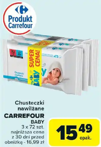 Carrefour Market Chusteczki nawilżane CARREFOUR BABY oferta