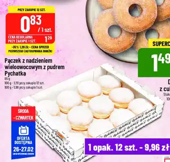 Polomarket Pączek z pudrem z nadzieniem wieloowocowym Pychatka oferta