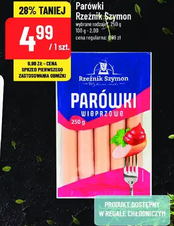 Polomarket Parówki wieprzowe Rzeźnik szymon poleca oferta