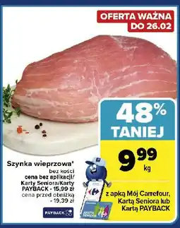 Carrefour Market Szynka wieprzowa bez kości oferta