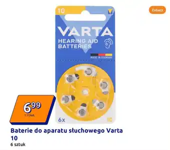 Action Baterie do aparatu słuchowego Varta 10 oferta