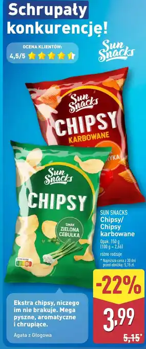 ALDI Chipsy Sun Snacks oferta