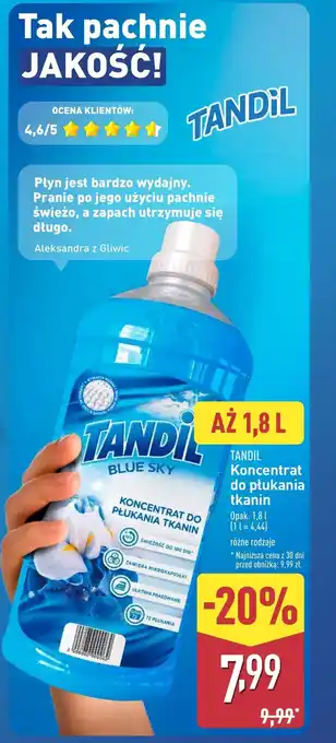 ALDI Koncentrat do płukania tkanin Tandil oferta