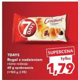 Kaufland Croissant z nadzieniem o smaku kakaowym 7 Days oferta