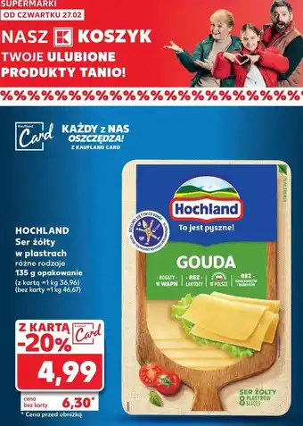 Kaufland Ser gouda plastry Hochland oferta