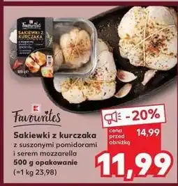 Kaufland Sakiewki z kurczaka pomidorami i serem mozzarella K-Classic Favourites oferta