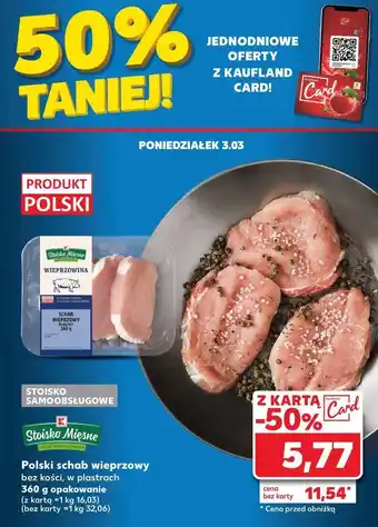 Kaufland Schab wieprzowy plastry qafp Stoisko Mięsne oferta