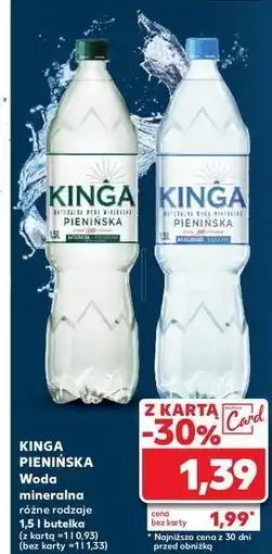 Kaufland Woda niegazowana Kinga Pienińska oferta