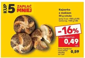 Kaufland Kajzerka z makiem oferta