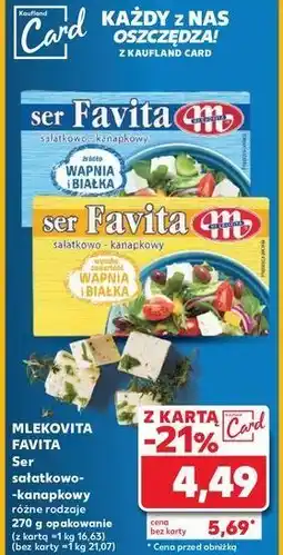 Kaufland Ser sałatkowo-kanapkowy 12 % Mlekovita Favita oferta