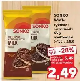 Kaufland Wafle ryżowe w czekoladzie ciemnej Sonko oferta