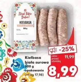 Kaufland Kiełbasa biała surowa K-Classic Stąd Takie Dobre! oferta